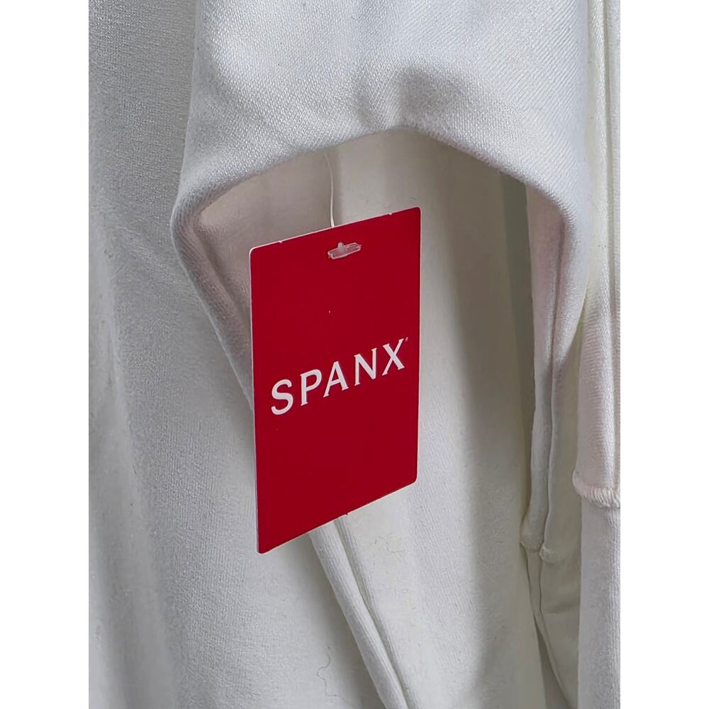 NWT Spanx Perfect Length Top Dolman Sweatshirt Powder White Size XL - Picture 3 of 6